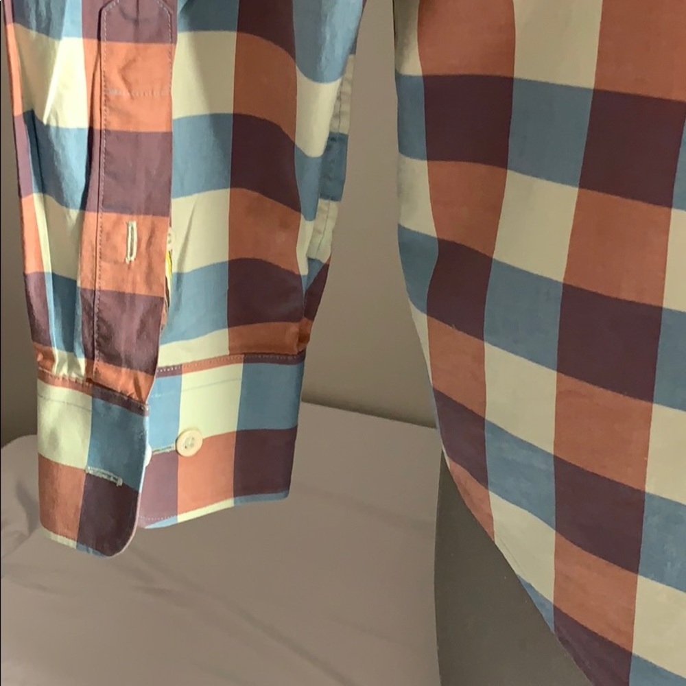 Plaid Bugatchi Shirt L . - Picture 4 of 7